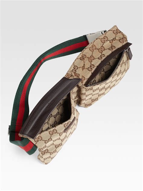 gucci monogram canvas belt bag|genuine gucci belt bag.